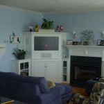 Surround speakers in ceiling above